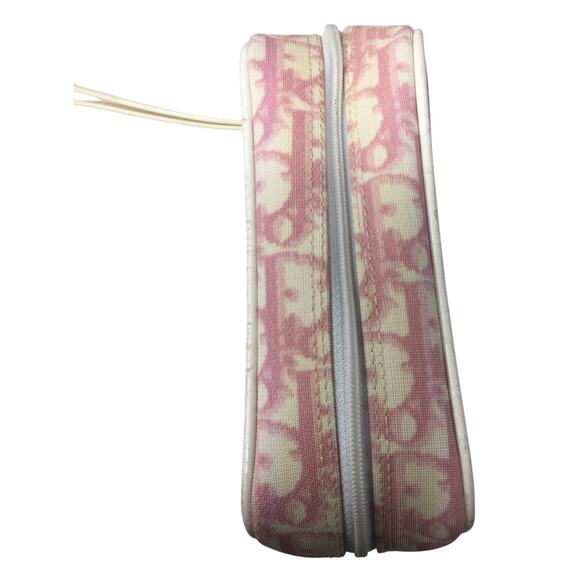 Christian Dior Pink Trotter Monogram 2 Denim Wristlet Pouch - Picture 6 of 16